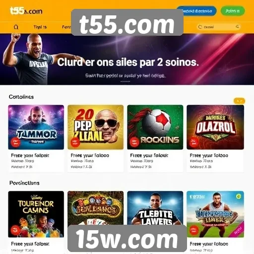 Plataforma de jogos t55.com apresenta promoções